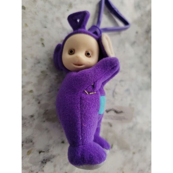Teletubbies 5" Tinky Winky Key Chain; Backpack Clip/Zipper Pull PURPLE McDonalds - Picture 2 of 7